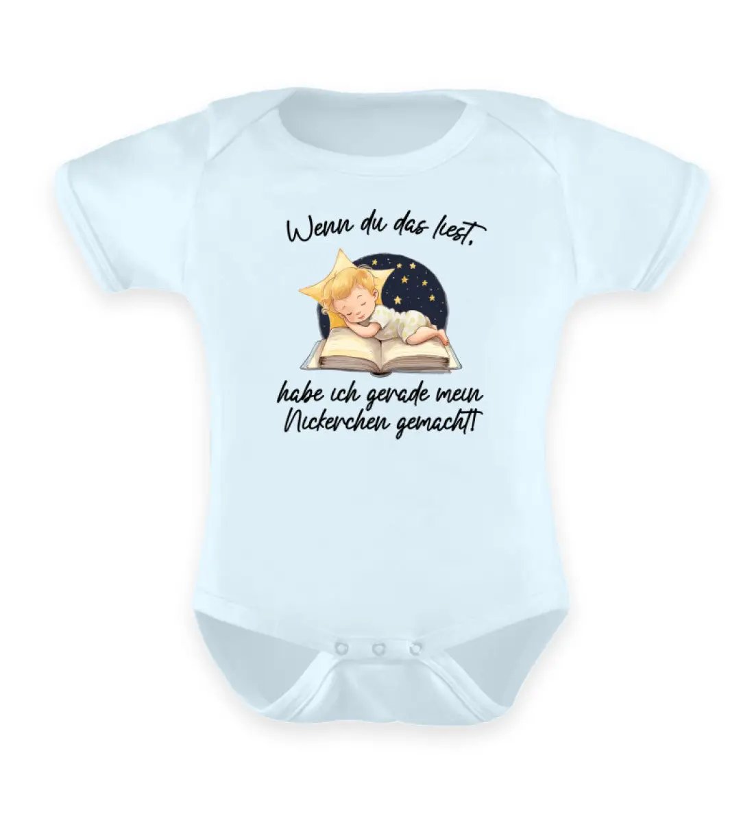 Baby Blau-baby body mit spruch wenn du das liest habe ich gerade mein Nickerchen gemacht