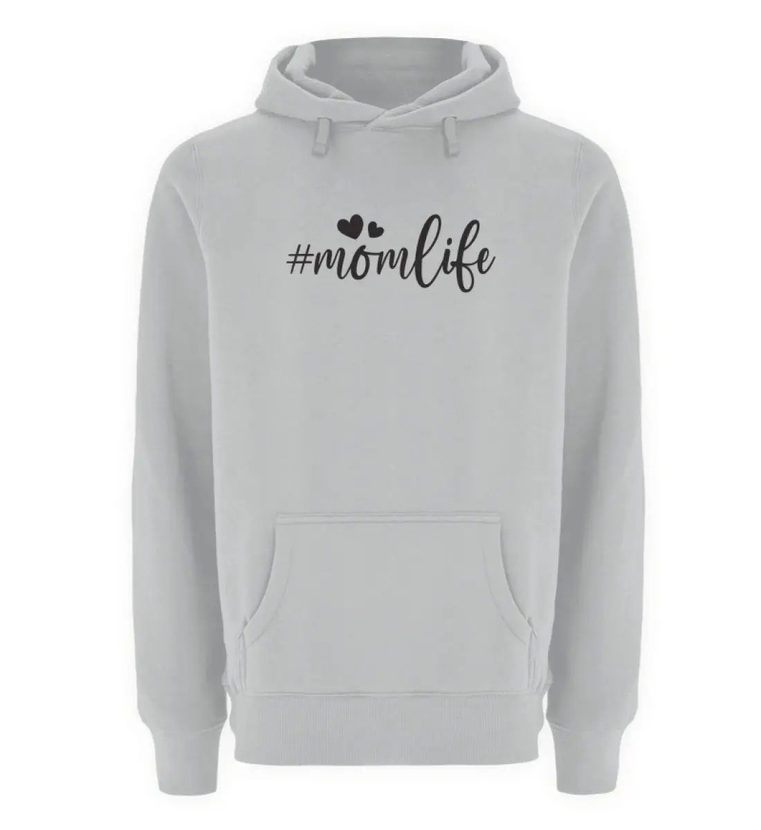 Heather Sport Grey mit #momlife aufdruck