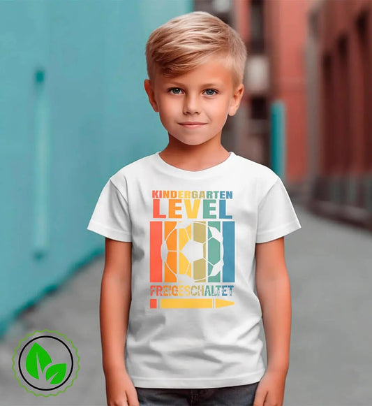 Kindergarten Level freigeschaltet  - Kinder Organic Mottoshirt