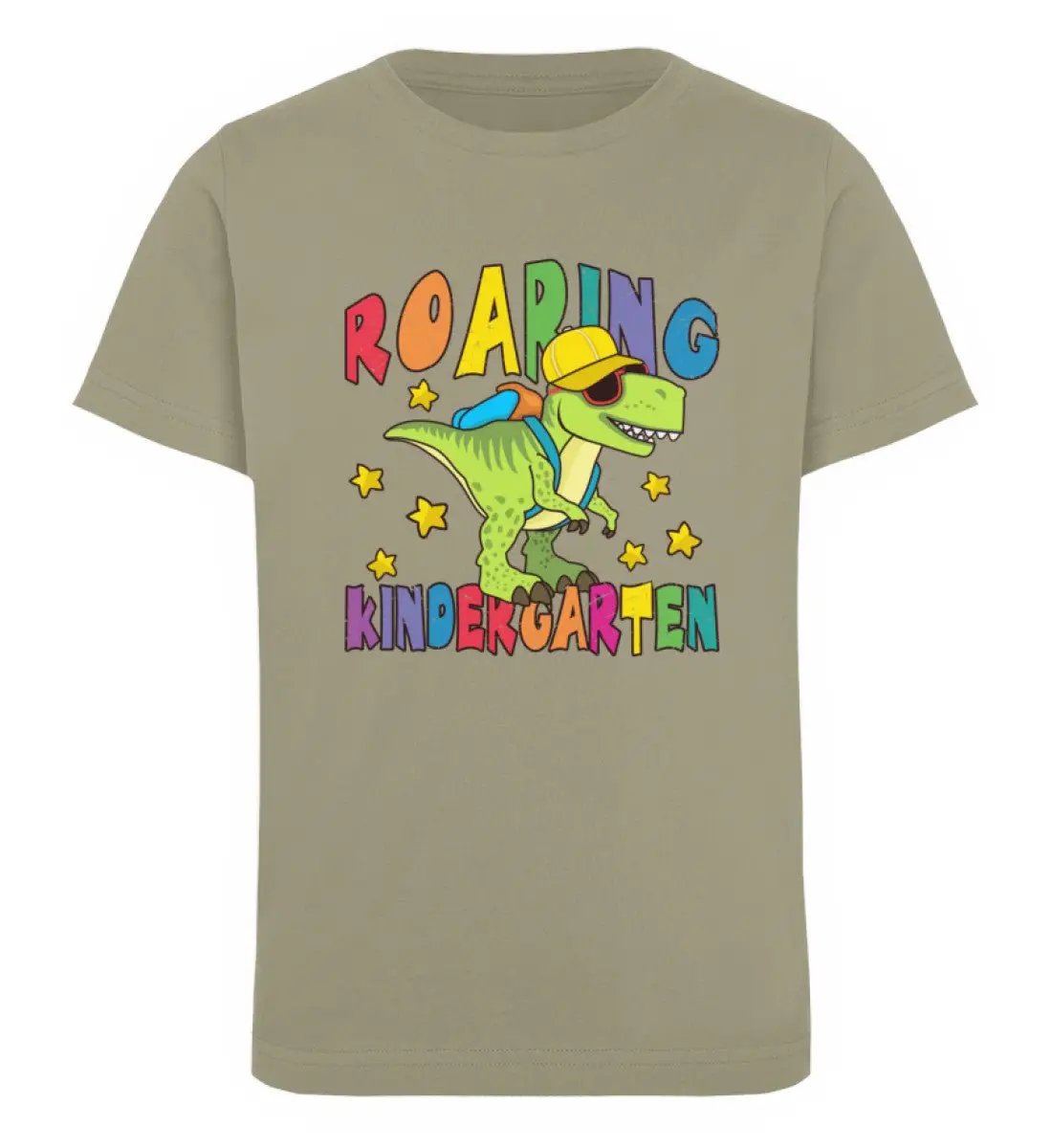 Roaring Kindergarten Dino - Kinder Mottoshirt Organic - Mini Creator T-Shirt ST/ST-UnserGoldschatz.de